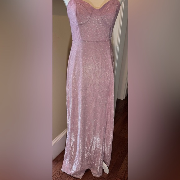LuLu’s shimmering pink maxi dress size medium - Picture 16 of 16